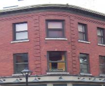 Corner detail, W. M. Brown Building, Halifax, NS, 2007; Heritage Division, NS Dept. of Tourism, Culture and Heritage, 2007