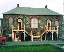 Front elevation of the Harbour Grace Court House, showing the main entrance, 2005.; Parks Canada Agency/ Agence Parcs Canada, Bryan Horton, 2005.