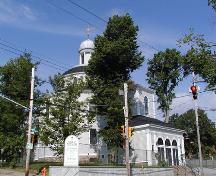 Front and side elevations from Brunswick Street, St. George's Church, Halifax, Nova Scotia, 2005.; Heritage Division, NS Dept. of Tourism, Culture and Heritage, 2005.