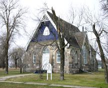 Vue du nord-est de l'église unie de Griswold, Griswold, 2005; Historic Resources Branch, Manitoba Culture, Heritage and Tourism 2005