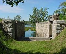 Looking north through Lock 5 into Grand Lake, 2004; Heritage Division, NS Dept. of Tourism, Culture and Heritage