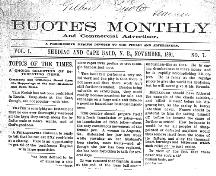 Sample of "Buote's Monthly"; Acadian Research Centre