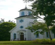 Front elevation, St. Anne's Mission Church, Indian Island, Nova Scotia, 2005.; Javenny Francis 2005.