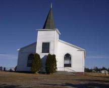 Front elevation of Cape Negro Church, Cape Negro, NS, 2007.; Department of Tourism, Culture and Heritage, Province of Nova Scotia 2007