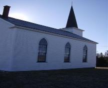 Side elevation, Cape Negro Church, Cape Negro, 2007.; Department of Tourism, Culture and Heritage, Province of Nova Scotia 2007