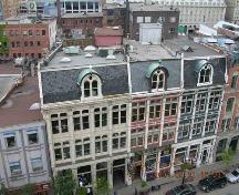 View taken from roof of Gooderham Bldg., located to the north and east. #47 is the centre, red unit.; OHT, 2004