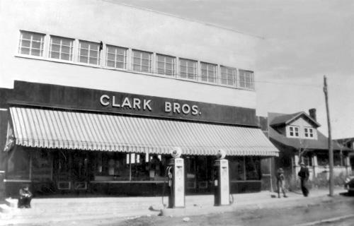 Archive image of home next to Clark Bros. store