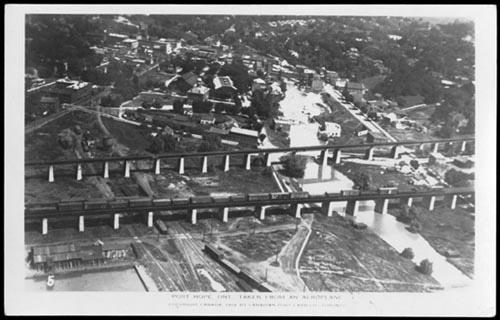Historic view of viaduct east of station – c. 1919