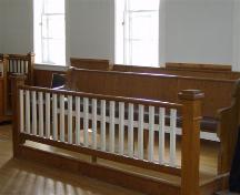 Jury seating, second floor court room, Old Court House, Barrington, 2008.; Department of Tourism, Culture and Heritage
Province of Nova Scotia 2008