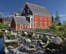 Western side of mill facing river, Barrington Woolen Mill, Barrington, 2005.; Dept. of Tourism, Culture and Heritage, Province of NS, 2005
