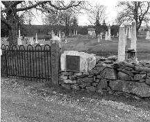 Chebogue Cemetery west entrance gate, Rockville, Municipality of the District of Yarmouth, NS, 1988.; Municipality of the District of Yarmouth, NS, 1988