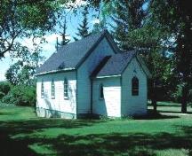 Front view of Christ Anglican Church.; Government of Saskatchewan, Frank Korvemaker, 1986