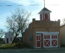 Main Street view of Bruno Fire Hall and Jail, 2007; J. Winkel, 2007