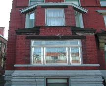This photograph shows the two-storey bay window, 2005.; City of Saint John