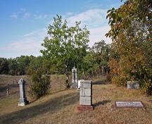 Contextual view, from the east, of the Millford Cemetery, Treesbank area, 2006; Historic Resources Branch, Manitoba Culture, Heritage and Tourism, 2006