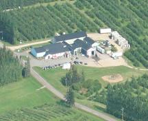 Close-up aerial photo, south-west view, showing the complex, 2006; Memramcook Valley Historical Society Inc. and the Village of Memramcook