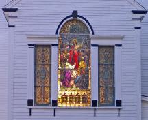 Detail of chancel window, St. John's Anglican Church and Cemetery, Port Williams, Nova Scotia, 2005.; Heritage Division, NS Dept. of Tourism, Culture and Heritage, 2005