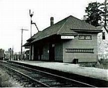 L'ancienne gare de Bristol du Canadien Pacifique, vue vers le nord-est; Florenceville-Bristol