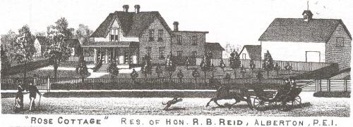 Engraving of Rose Cottage, 1880