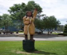 Wooden sculpture of Malobiannah; The Valley District Planning Commision