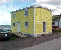 Exterior view of front and side facade of the Jacob A. Crocker House, Trout River, Newfoundland; HFNL 2005