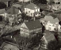 Aerial view of southeast side of house in 1949; Wyatt Heritage Properties, Maj. Grady Collection