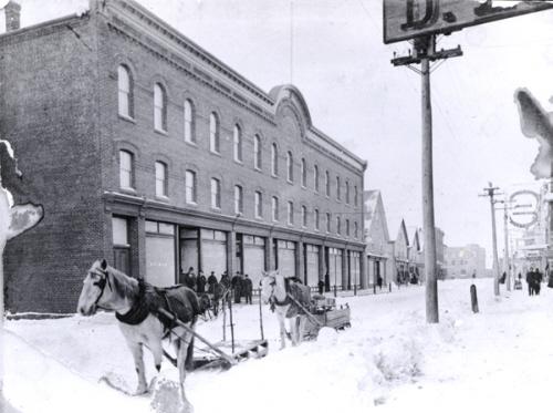 Showing Holman&#039;s Store in winter, c. 1910