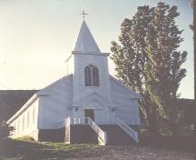 View of main facade, St. Patrick's Church, Woody Point, NL.; HFNL 2005
