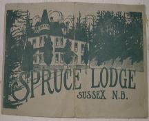 Brochure de la loge Spruce; Town of Sussex