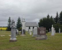 view of the chapel and cemetery, 2004; Government of Saskatchewan, Brett Quiring, 2004