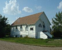 Hazenmore Community Church entrance, 2004.; Government of Saskatchewan, Lisa Dale-Burnett, 2004.