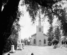 View through the front of cemetery to the façade - 1925; Meredith, Colborne Powell, [Photograph], c. 1925, PA-026813, Library and Archives Canada