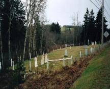 Showing cemetery on south side of highway; PEI Genealogical Society, 2006