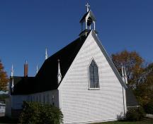 West elevation with north profile, Christ Anglican Church, New Ross, Nova Scotia.; Heritage Division, Nova Scotia Department of Tourism, Culture and Heritage, 2008