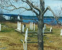 Old Port Medway Cemetery, Port Medway, NS, 200. 
Looking toward Port Medway Lighthouse.; Port Medway Cemetery Committee
2000