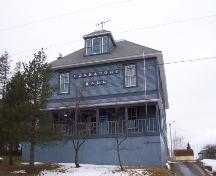 View of the front facade of Connaught Hall, home of Botwood Masonic Lodge #9, NL.; HFNL 2005