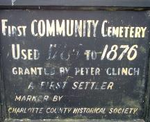 Photographie de la plaque commémorative; Town of St. George