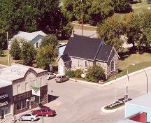 Contextual view of Christ Anglican Church, Cartwright, 2005; Historic Resources Branch, Manitoba Culture, Heritage, Tourism and Sport, 2005