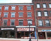 This photograph shows the contextual view of the building and its proximity to the neighbouring properties on King Street., 2004; City of Saint John