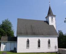 West elevation, St. George's Anglican Church, East River, Nova Scotia, 2007.; Heritage Division, Nova Scotia Department of Tourism, Culture and Heritage, 2007