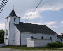 Front elevation with east profile, St. George's Anglican Church, East River, Nova Scotia, 2007.; Heritage Division, Nova Scotia Department of Tourism, Culture and Heritage, 2007