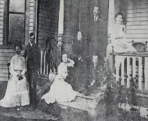 The Morson family posing near their house, c. 1910; Private Collection
