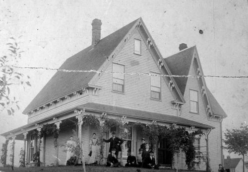 The Poole family on the verandah, c. 1900