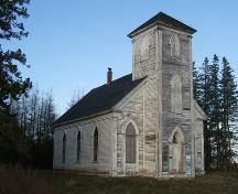 Front elevation, King Seaman Church, Minudie, NS, 2009.; Heritage Division, NS Dept of Tourism, Culture and Heritage, 2009