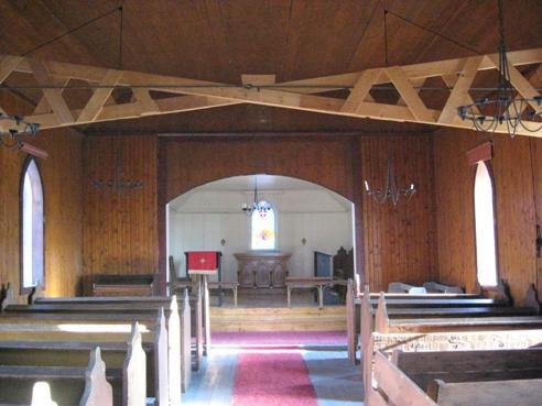 Church interior, view from the west, 2008
