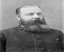 Photograph of Joseph E. Seagram the founder of J. E. Seagram's Distillery, circa 1880.; City of Waterloo Website, circa 1880.