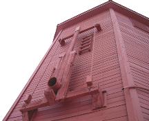 Pipe exit of the Clearwater Canadian Pacific Railway Water Tower, Clearwater, 2005; Historic Resources Branch, Manitoba Culture, Heritage, Tourism and Sport, 2005