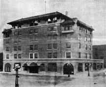 Historic view of the Plaza Hotel, circa 1930; City of Kamloops, 2007
