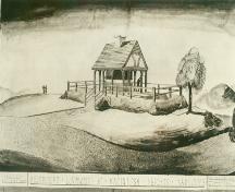 Historic drawing of McIntosh Memorial, 1932; City of Kamloops, 2007, Museum and Archives