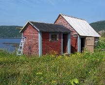 William and Cecilia O’Neill Property, Conche, NL, showing outbuildings (store and stable), 2006; Joan Woodrow/HFNL 2008